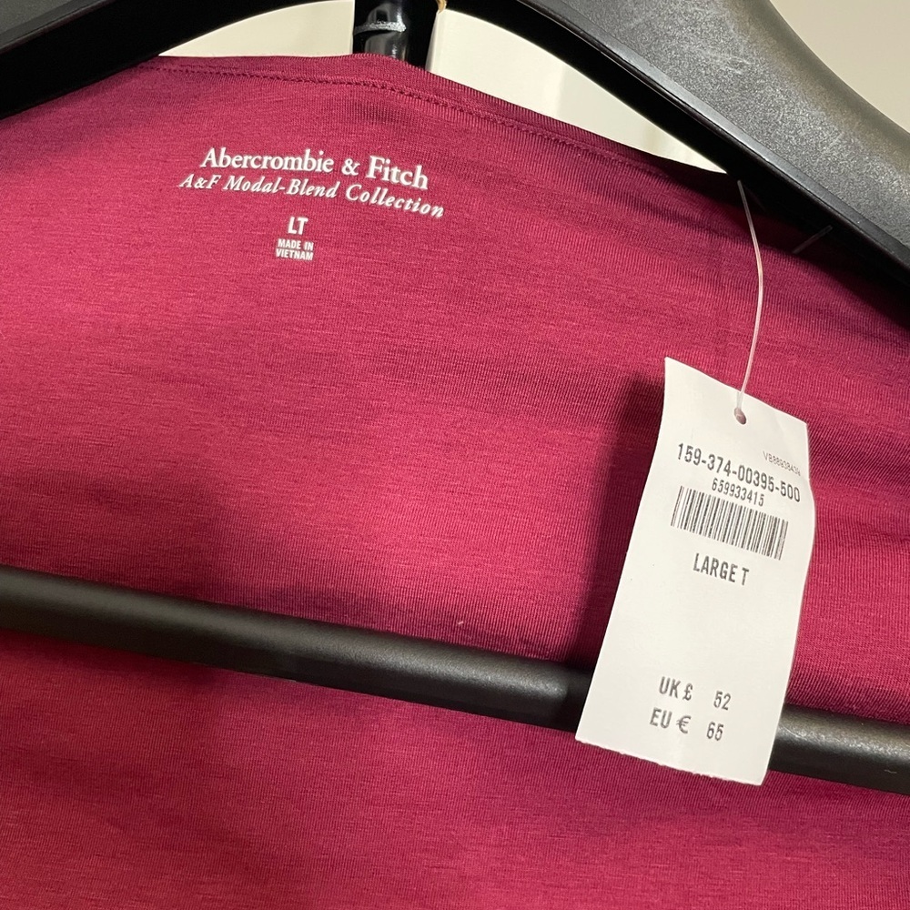 Abercrombie & Fitch Long Sleeve Burgundy Dress - Picture 2 of 4